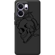 Чорний чохол BoxFace OPPO Reno 14 FS Skull and Roses
