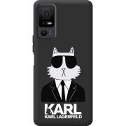 Чорний чохол BoxFace TCL 40 NxtPaper 5G Cat in Black