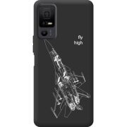 Чорний чохол BoxFace TCL 40 NxtPaper 5G Військовий літак