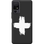 Чорний чохол BoxFace TCL 40 NxtPaper 5G Білий хрест ЗСУ