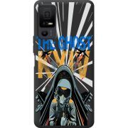 Чорний чохол BoxFace TCL 40 NxtPaper 5G Привид Києва в дії