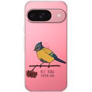 Прозорий чохол BoxFace Google Pixel 10 Pro Синиця і калина