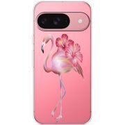 Прозорий чохол BoxFace Google Pixel 10 Pro Floral Flamingo