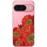 Прозорий чохол BoxFace Google Pixel 10 Pro Red Poppies