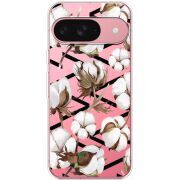 Прозорий чохол BoxFace Google Pixel 10 Pro Cotton flowers