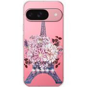 Чохол зі стразами для Google Pixel 10 Pro Eiffel Tower