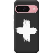 Чорний чохол BoxFace Google Pixel 10 Pro Білий хрест ЗСУ