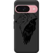 Чорний чохол BoxFace Google Pixel 10 Pro Wolf and Raven