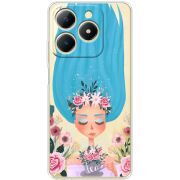 Прозорий чохол BoxFace Realme Note 70 Blue Hair