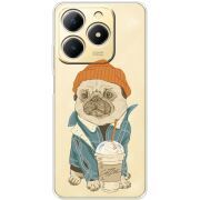Прозорий чохол BoxFace Realme Note 70 Dog Coffeeman