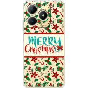 Прозорий чохол BoxFace Realme Note 70 Vintage Christmas Pattern