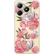 Прозорий чохол BoxFace Realme Note 70 Peony Watercolor Style