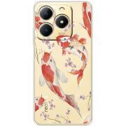 Прозорий чохол BoxFace Realme Note 70 Japanese Koi Fish