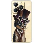 Прозорий чохол BoxFace Realme Note 70 Steampunk Cat