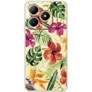 Прозорий чохол BoxFace Realme Note 70 Tropical Flowers