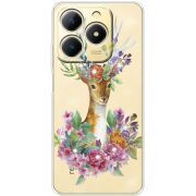 Чохол зі стразами Realme Note 70 Deer with flowers