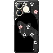 Чорний чохол BoxFace Realme Note 70 Flower Hair