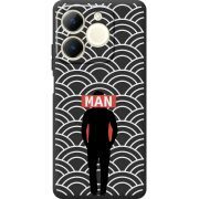 Чорний чохол BoxFace Realme Note 70 Man Pattern