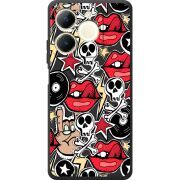 Чорний чохол BoxFace Realme Note 70 Rock Graffiti