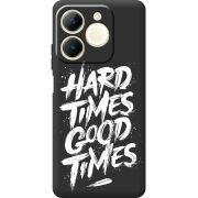 Чорний чохол BoxFace Realme Note 70 Hard Times Good Times