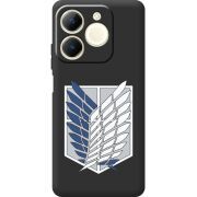 Чорний чохол BoxFace Realme Note 70 Атака Титанов Крылья Свободы