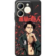 Чорний чохол BoxFace Realme Note 70 Атака Титанов Леви