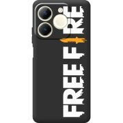Чорний чохол BoxFace Realme Note 70 Free Fire White Logo