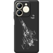 Чорний чохол BoxFace Realme Note 70 Військовий літак