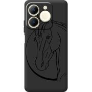 Чорний чохол BoxFace Realme Note 70 Horse