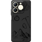 Чорний чохол BoxFace Realme Note 70 Mountains