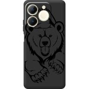 Чорний чохол BoxFace Realme Note 70 Grizzly Bear