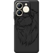 Чорний чохол BoxFace Realme Note 70 Lion