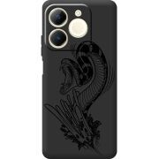 Чорний чохол BoxFace Realme Note 70 Snake