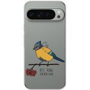 Прозорий чохол BoxFace Google Pixel 10 Pro XL Синиця і калина