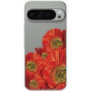 Прозорий чохол BoxFace Google Pixel 10 Pro XL Red Poppies