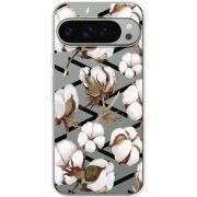 Прозорий чохол BoxFace Google Pixel 10 Pro XL Cotton flowers