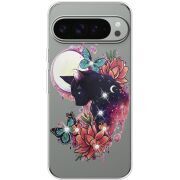 Чохол зі стразами для Google Pixel 10 Pro XL Cat in Flowers