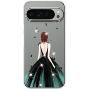 Чохол зі стразами для Google Pixel 10 Pro XL Girl in the green dress