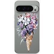 Чохол зі стразами для Google Pixel 10 Pro XL Ice Cream Flowers