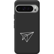 Чорний чохол BoxFace Google Pixel 10 Pro XL Paper Plane