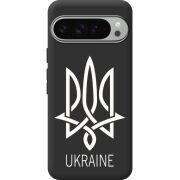 Чорний чохол BoxFace Google Pixel 10 Pro XL Тризуб монограмма ukraine