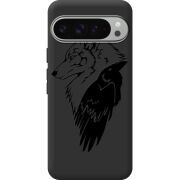 Чорний чохол BoxFace Google Pixel 10 Pro XL Wolf and Raven