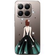 Чохол зі стразами Xiaomi 15T Pro Girl in the green dress