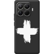 Чорний чохол BoxFace Xiaomi 15T Pro Білий хрест ЗСУ