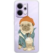 Прозорий чохол BoxFace OPPO Reno 14 5G Dog Coffeeman