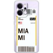 Прозорий чохол BoxFace OPPO Reno 14 5G Ticket Miami