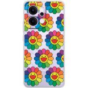 Прозорий чохол BoxFace OPPO Reno 14 5G Hippie Flowers