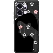 Чорний чохол BoxFace OPPO Reno 14 5G Flower Hair