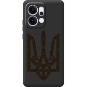 Чорний чохол BoxFace OPPO Reno 14 5G Ukrainian Trident