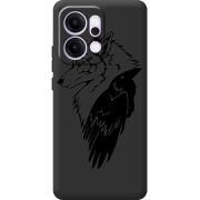 Чорний чохол BoxFace OPPO Reno 14 5G Wolf and Raven